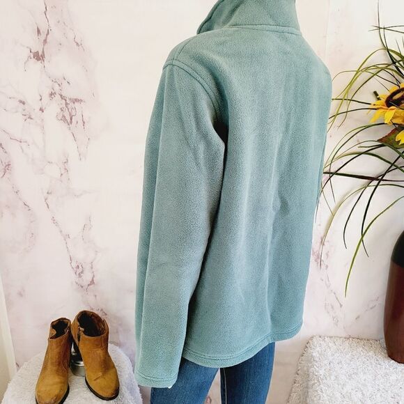 Cabela's sage green zip front polartec fleece jacket - Picture 5 of 7